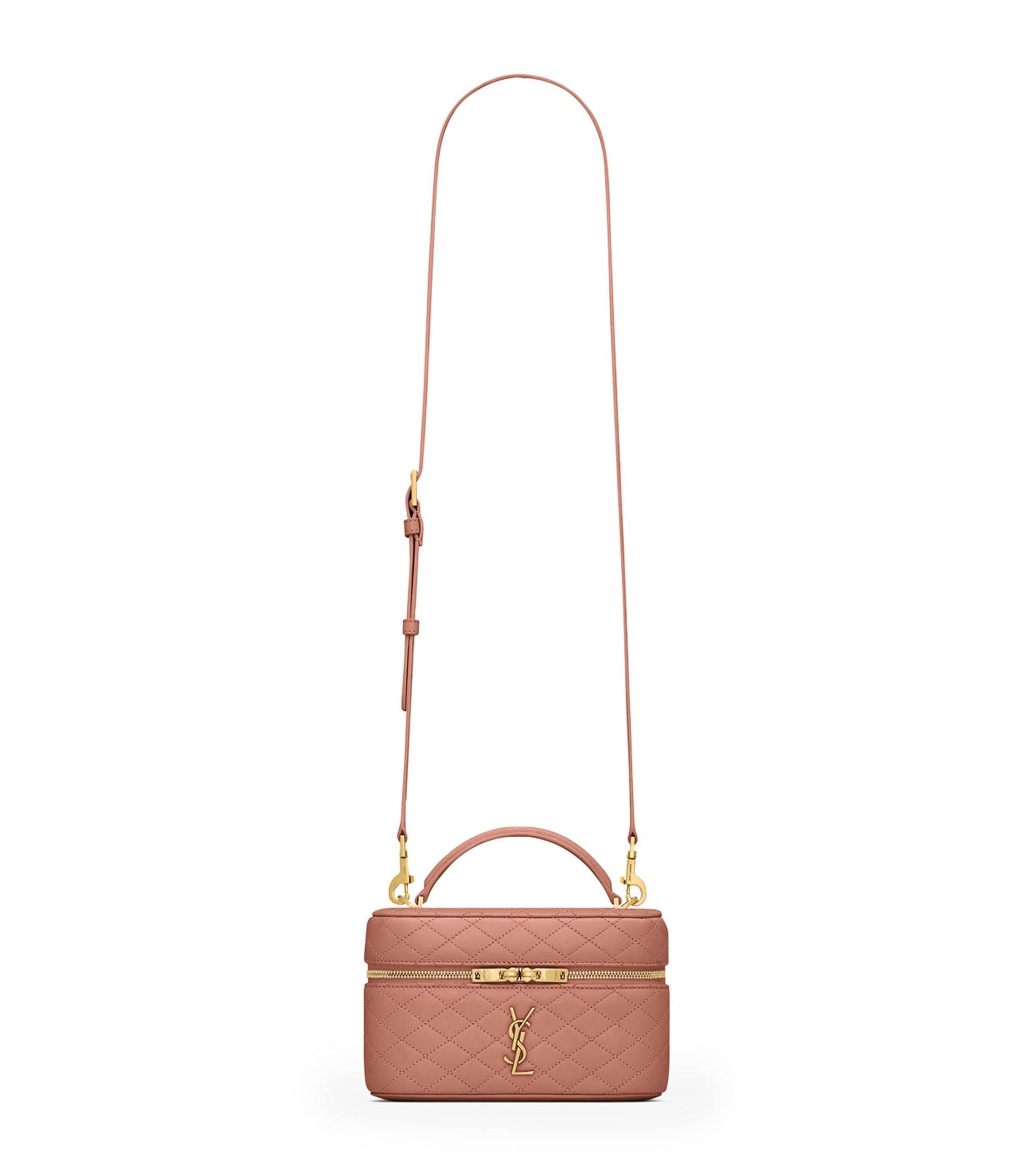 Saint Laurent Pink Lambskin Gaby Vanity Bag