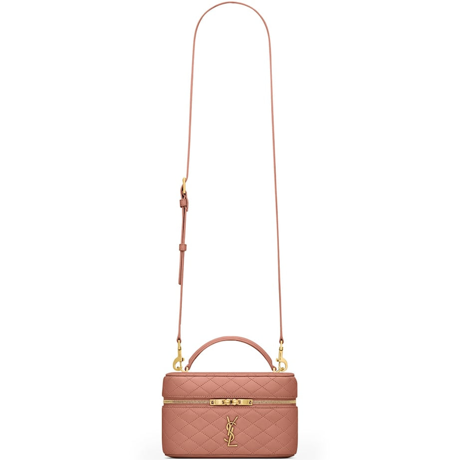 Saint Laurent Pink Lambskin Gaby Vanity Bag