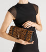 Malone Souliers Brown Leopard Calf Hair May Clutch Bag