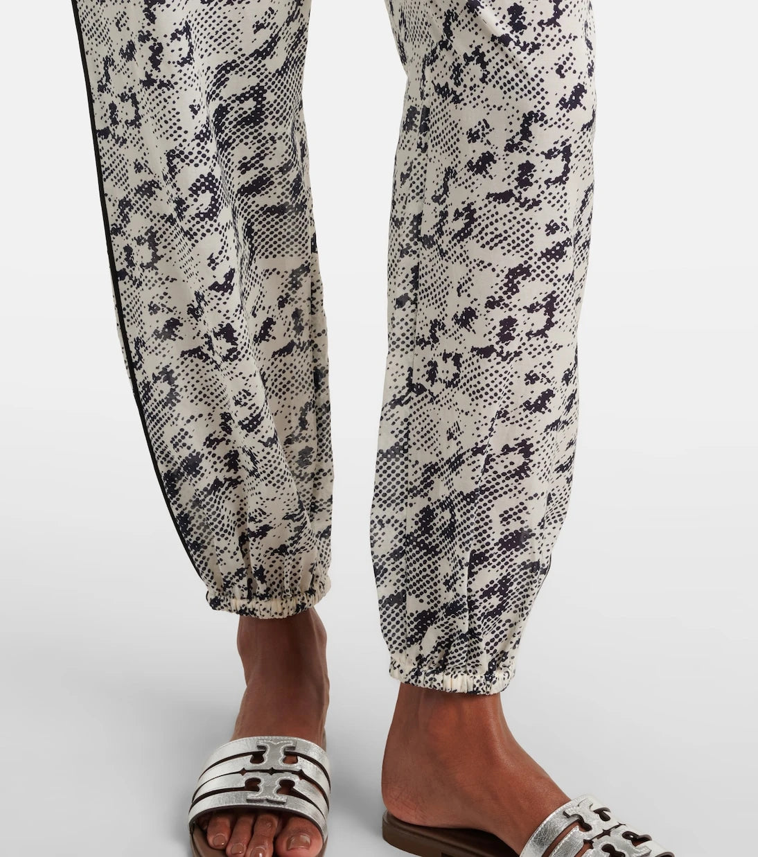Tory Burch - Printed silk and cotton palazzo pants