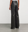 Victoria Beckham Black Leather Alina Trousers