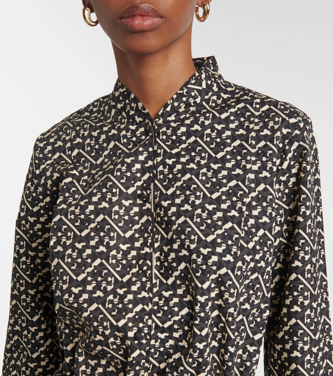 Tory Burch - Printed cotton poplin shirt dress