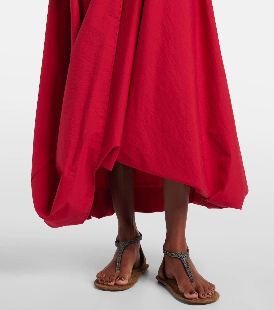 Brunello Cucinelli - Cotton-blend midi skirt
