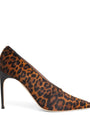 Leopard Calf Hair Tippi Pumps 90