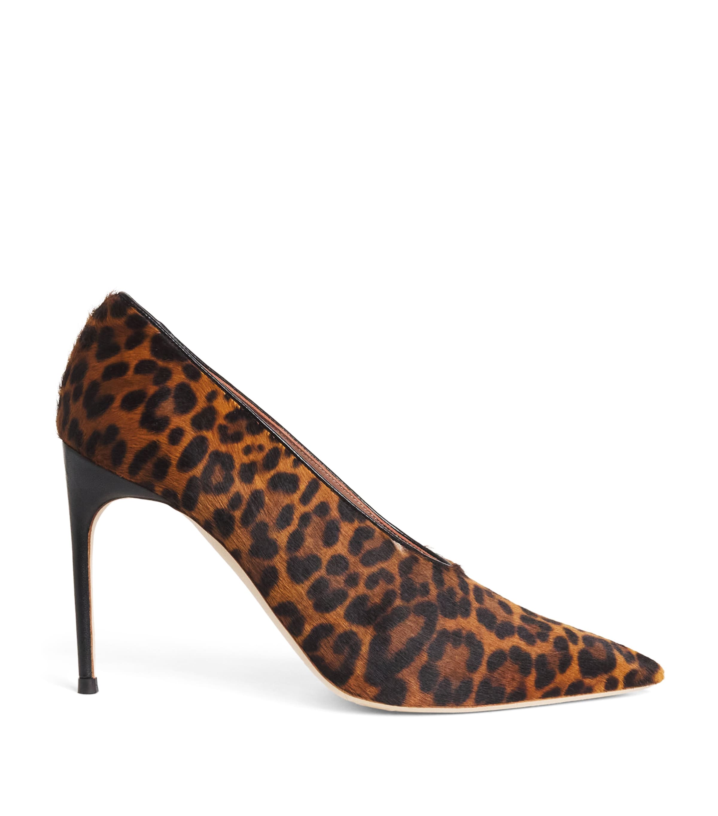 Leopard Calf Hair Tippi Pumps 90