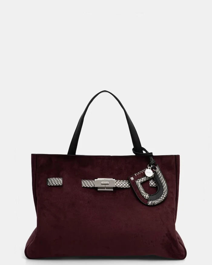 DKNY BRYAR kadın süet görünümlü shopping çanta