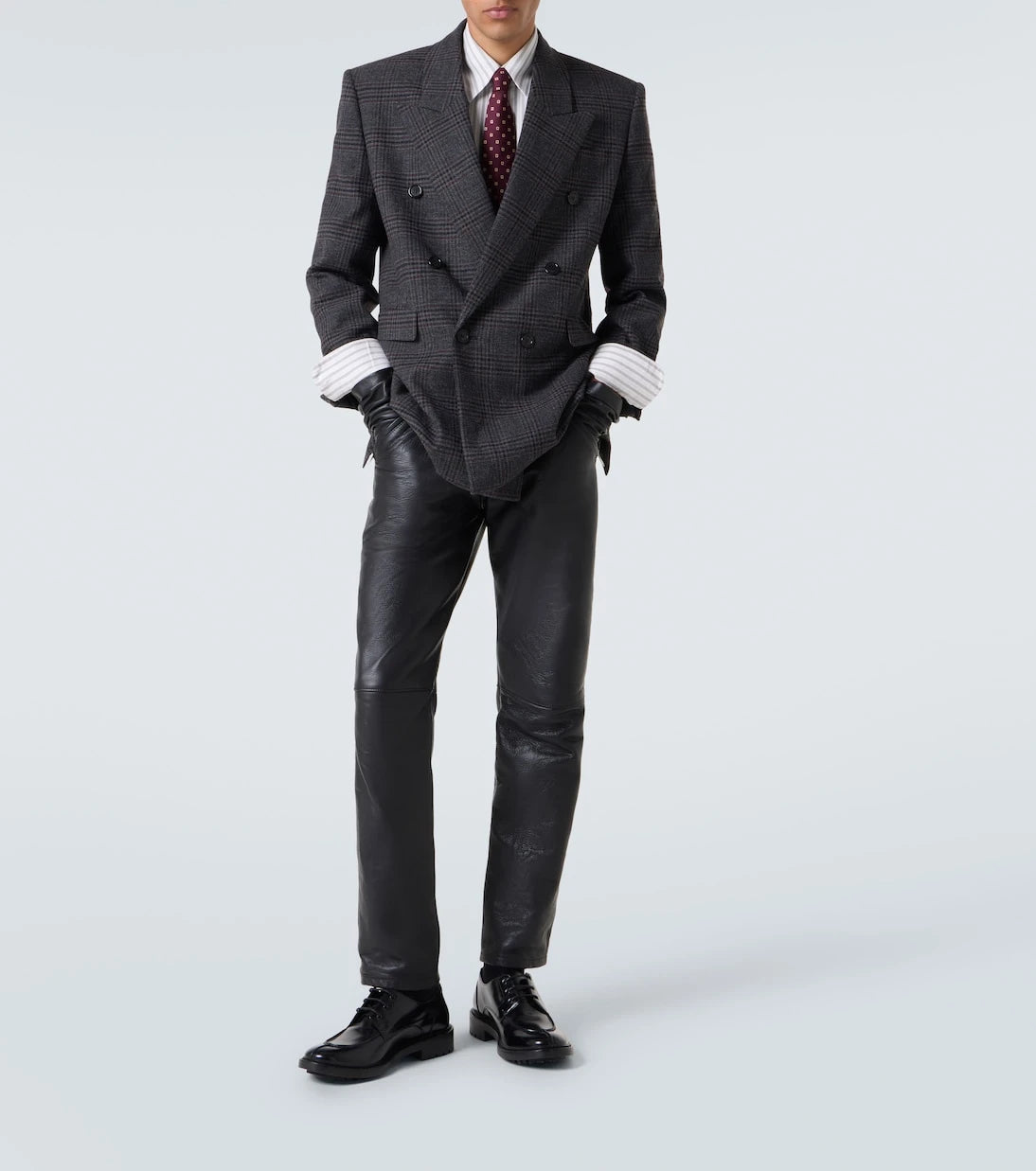 Saint Laurent - Checked wool and cashmere blazer