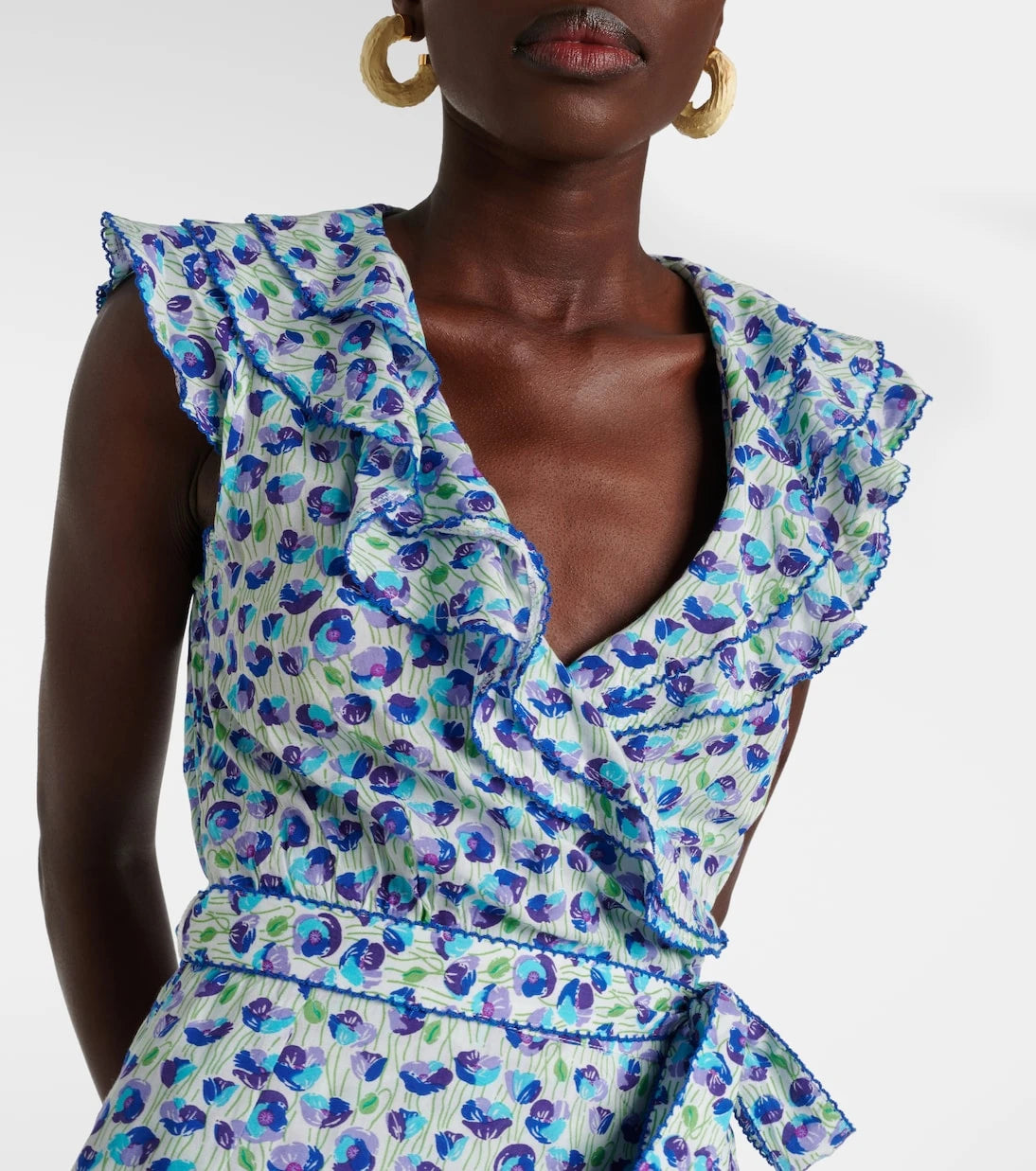 Poupette St Barth - Triny printed ruffled midi dress