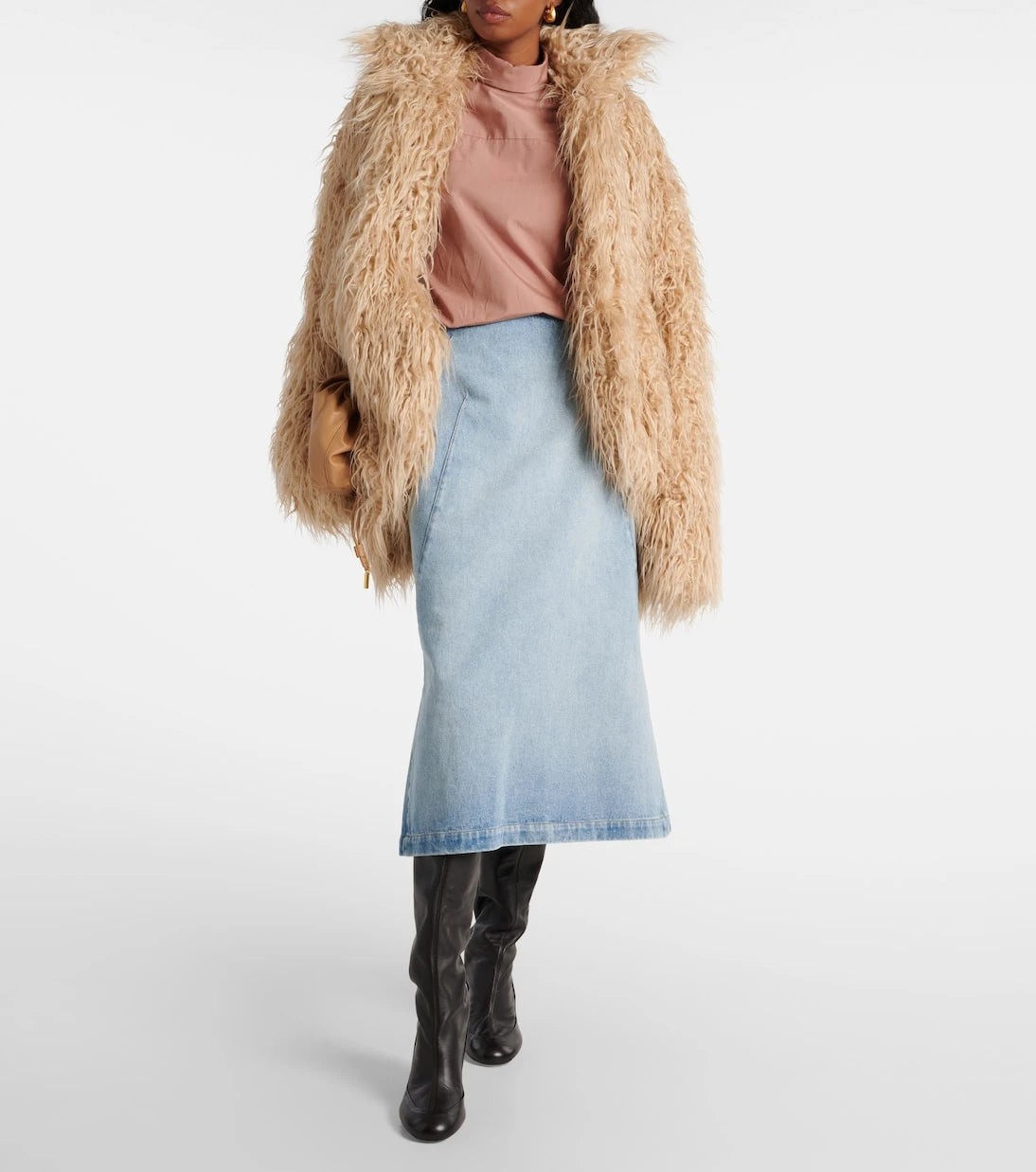 Dries Van Noten - Denim midi skirt