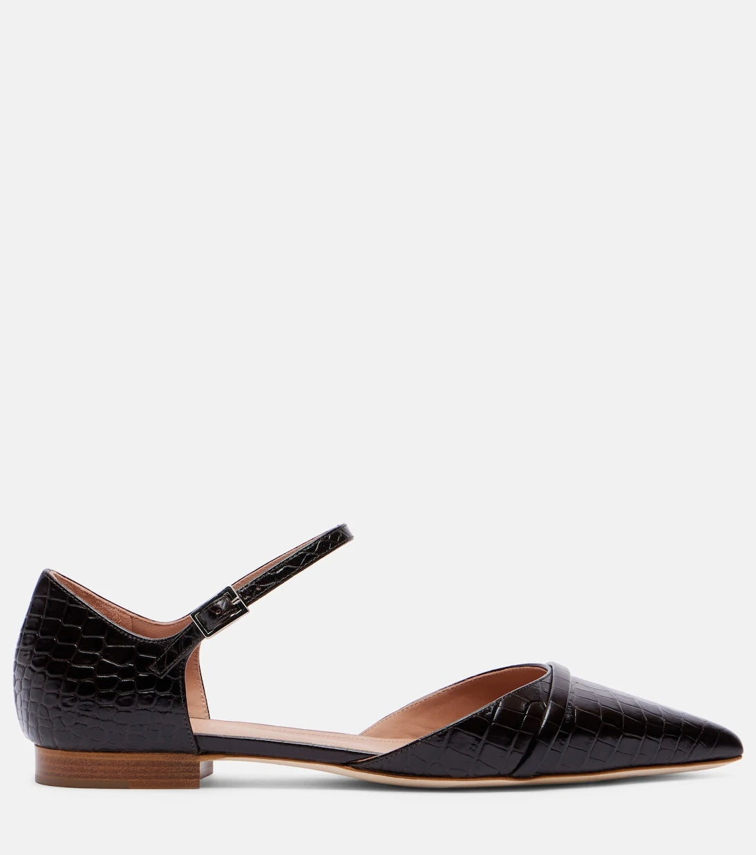 Malone Souliers - Ulla croc-effect leather flats