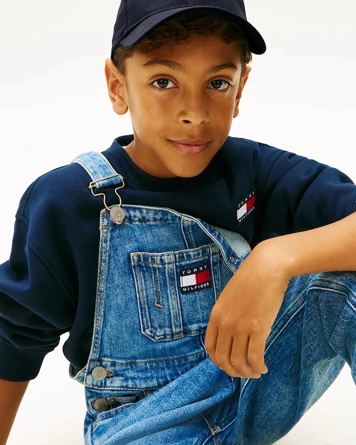 Tommy Hilfiger çocuk pamuklu siperlikli şapka
