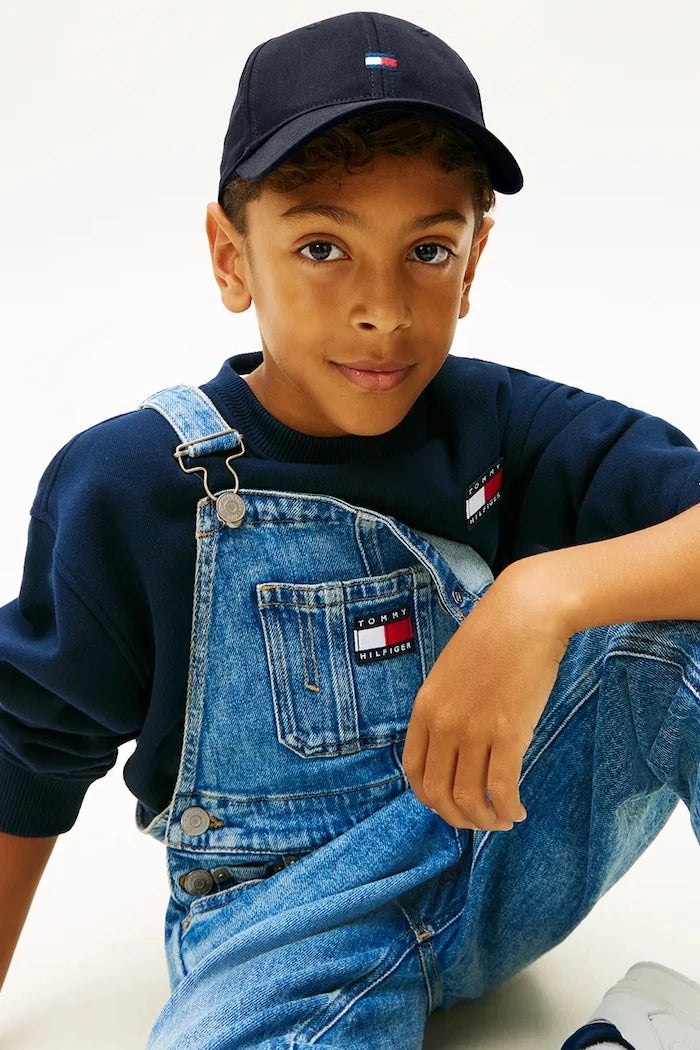 Tommy Hilfiger шапка с козирка за деца от памук