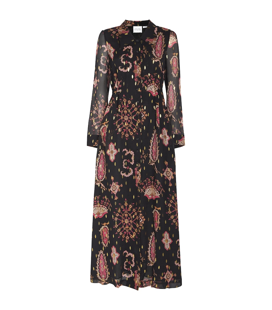 Silk Dylan Midi Dress BLACK