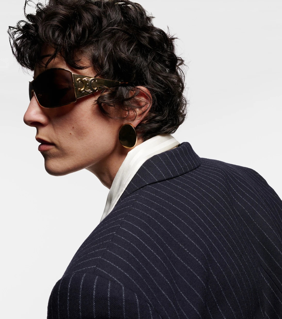 Celine Eyewear - Triomphe Metal Racer shield sunglasses