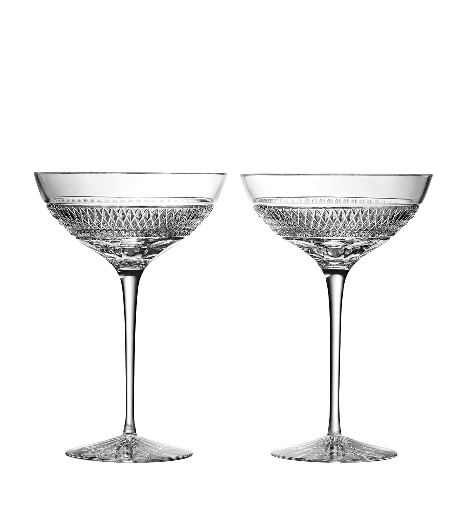 Set of 2 Crystal Copper Coast Coupe Glasses