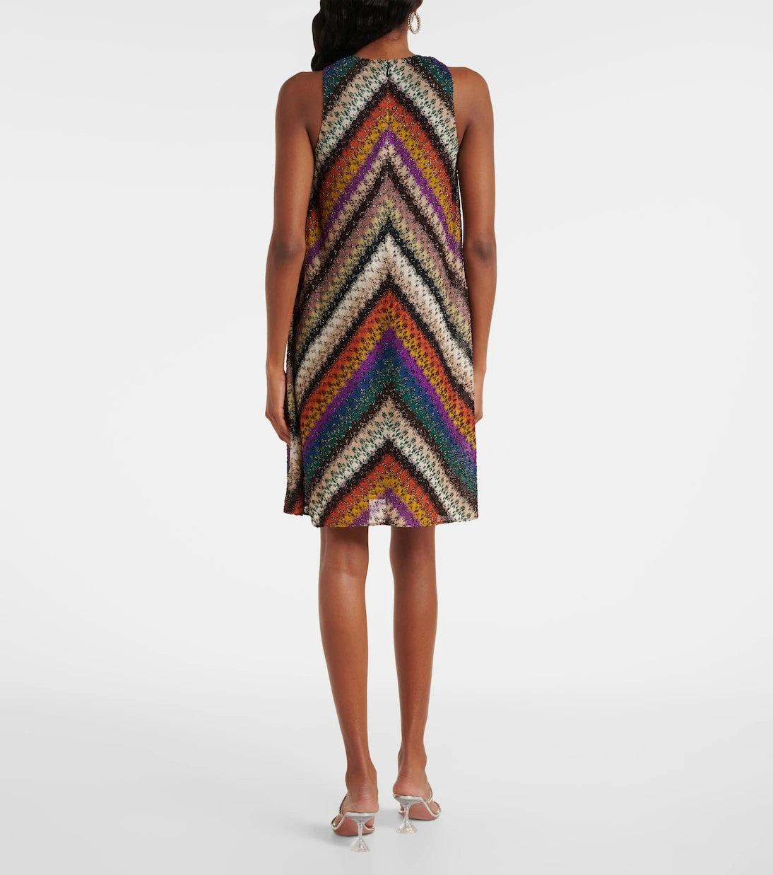 Missoni - Zigzag knitted lamé minidress