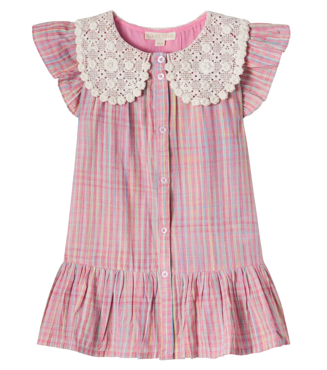 Louise Misha - Vaina checked cotton shirt dress