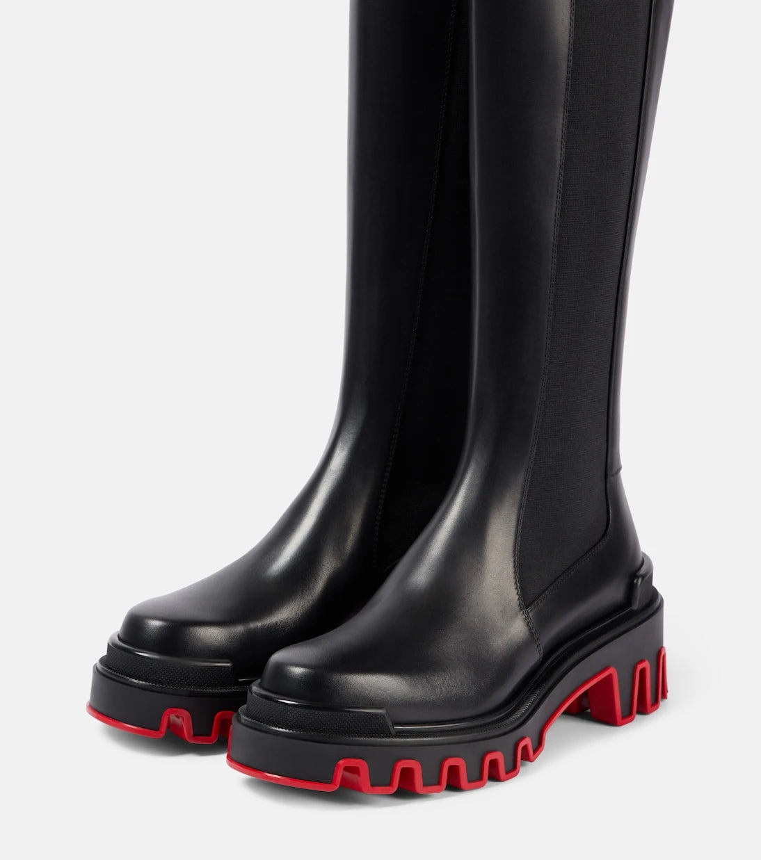 Christian Louboutin - Marchacroche Dune leather knee-high boots