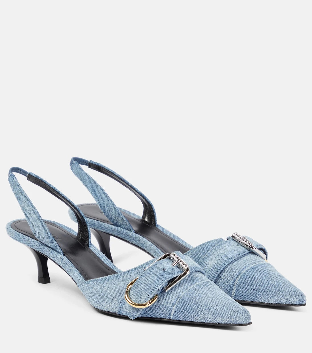 Givenchy - Voyou denim slingback pumps