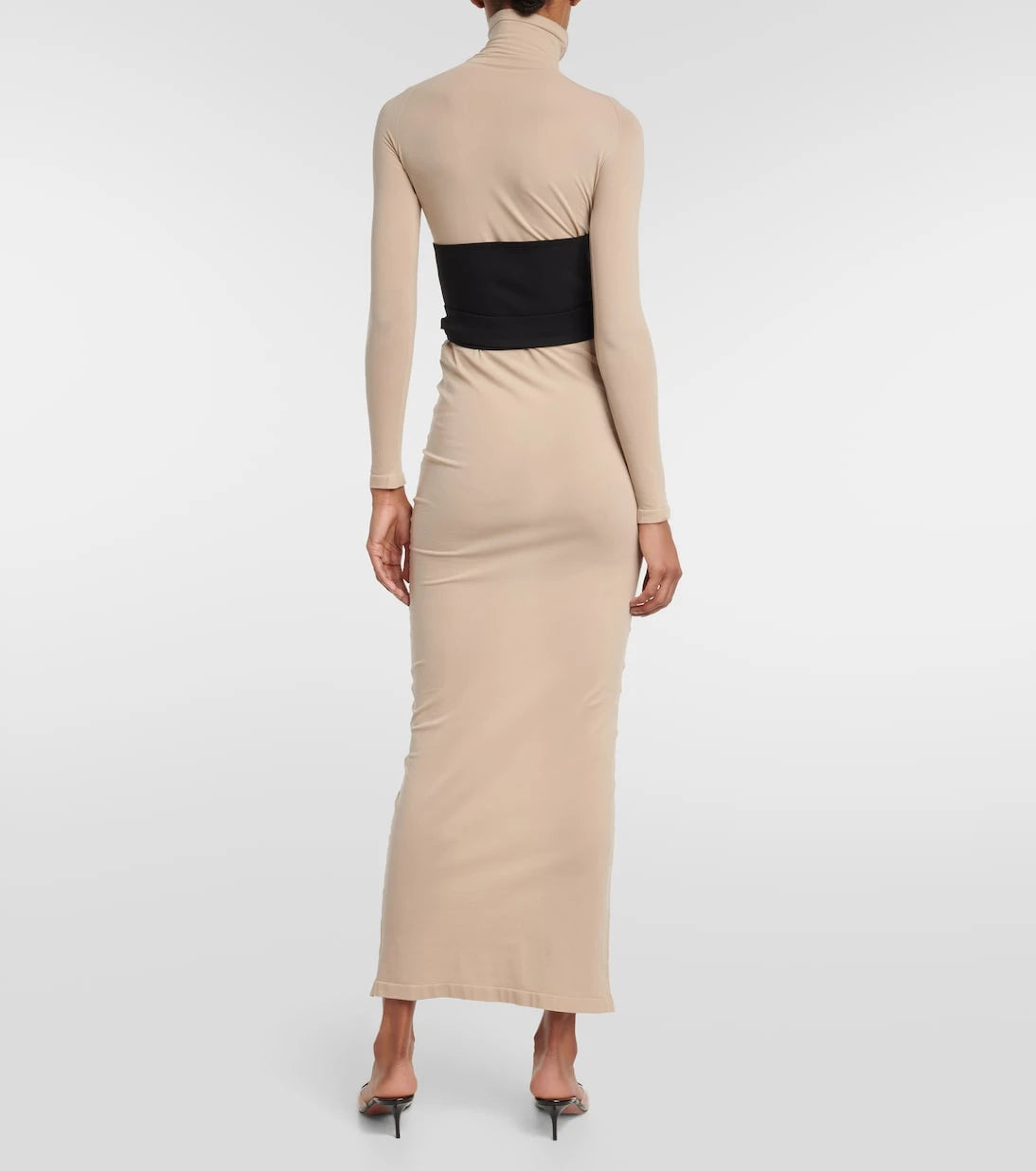 Alaïa - Turtleneck jersey maxi dress