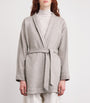 Brown Cashmere-Silk Belted Cardigan