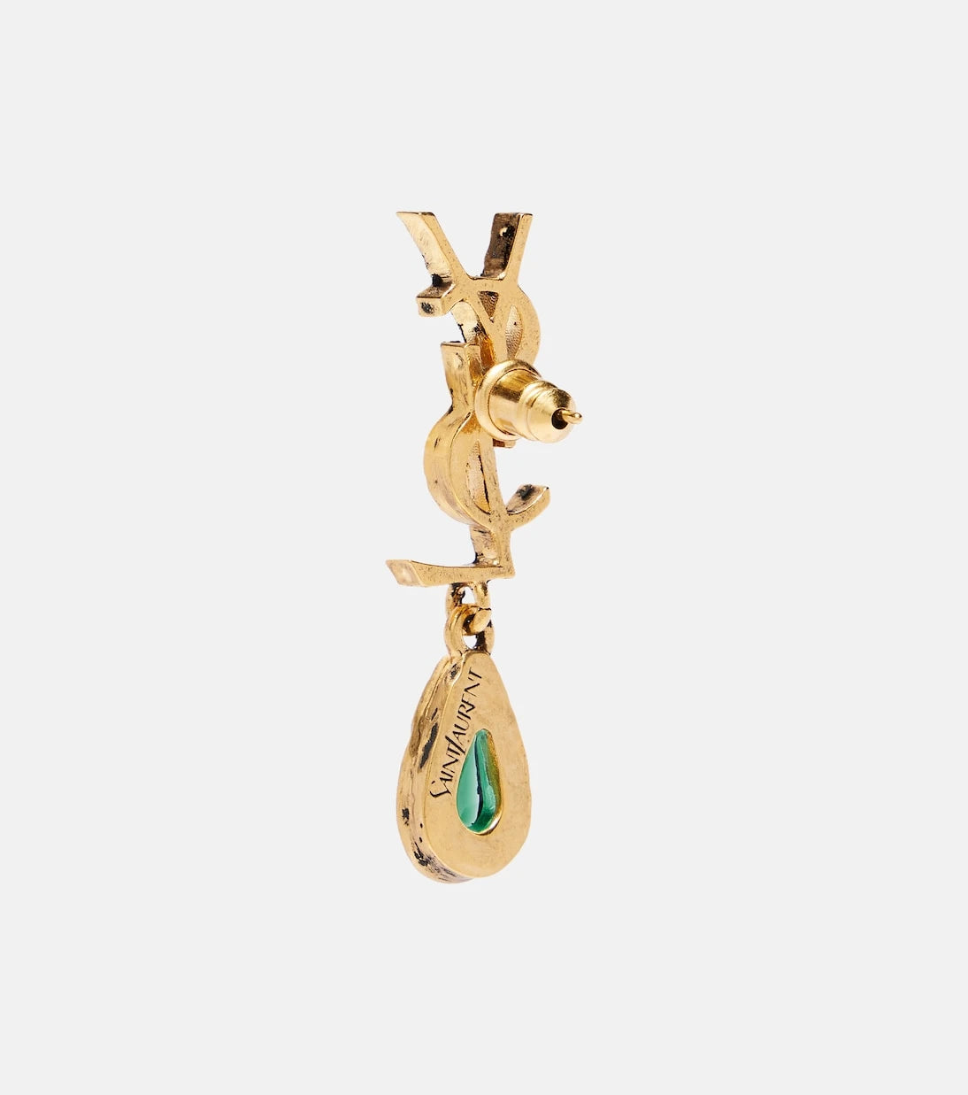Saint Laurent - Cassandre embellished drop earrings