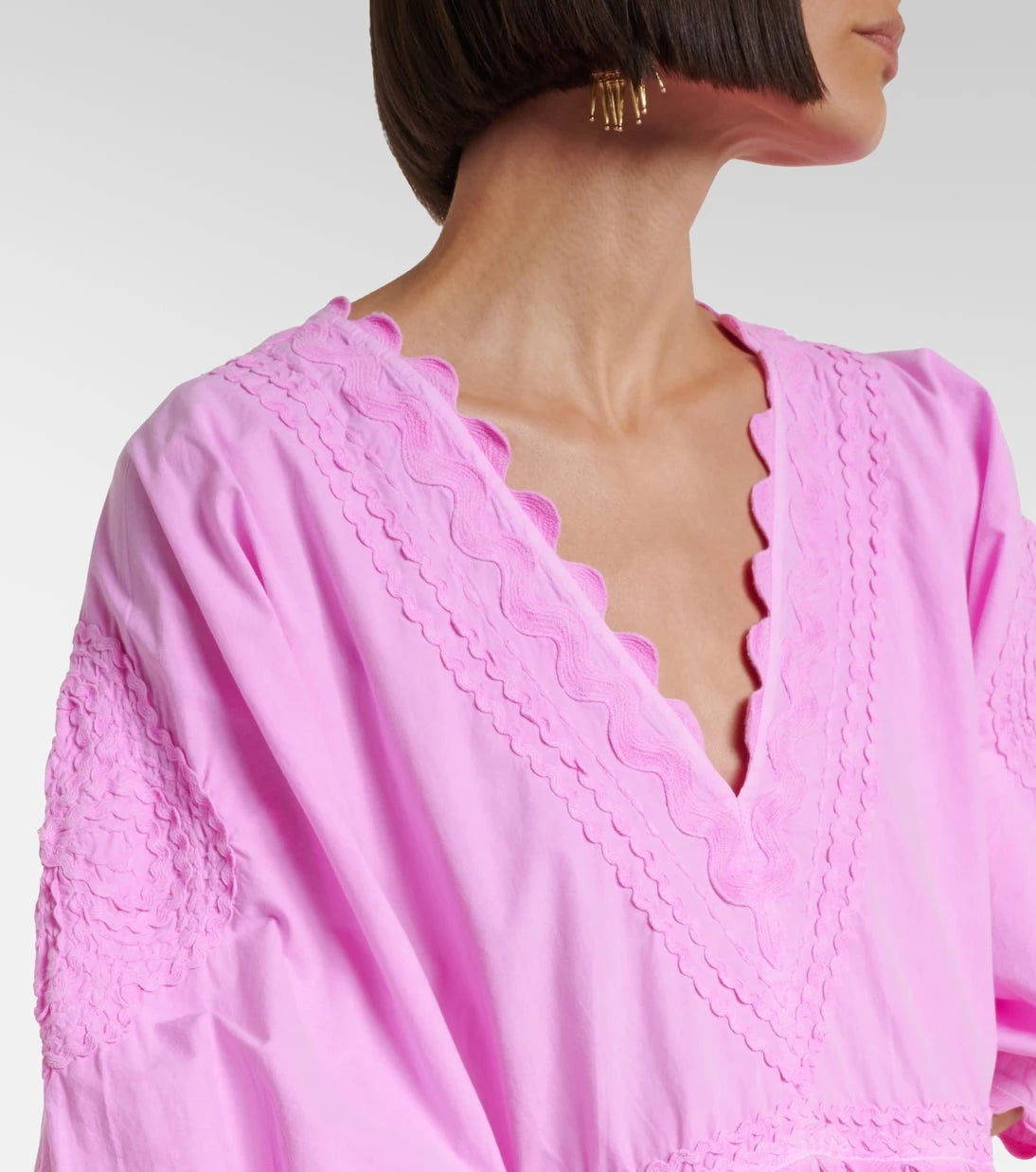 Juliet Dunn - Embroidered cotton minidress