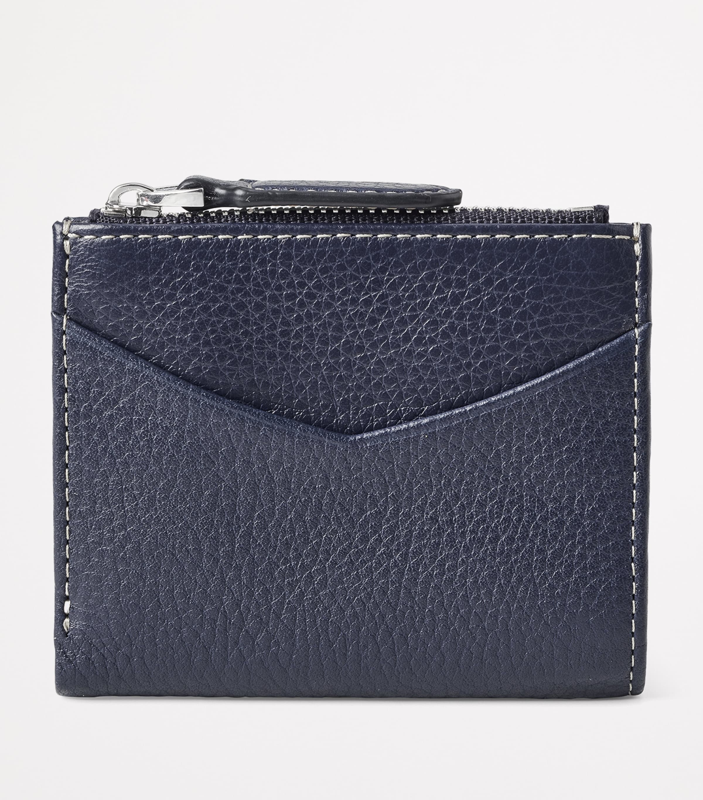 Aspinal Of London Navy Leather Hudson Pocket Wallet