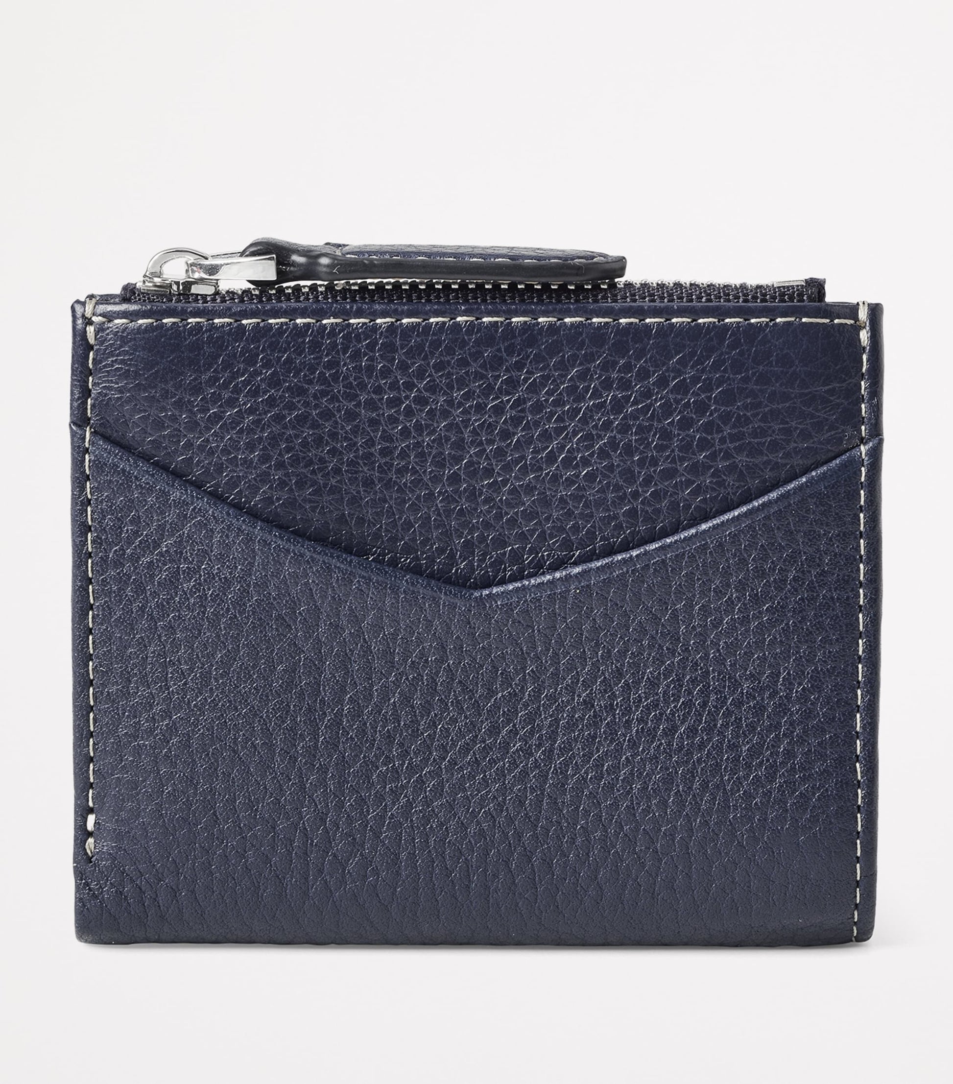Aspinal Of London Navy Leather Hudson Pocket Wallet