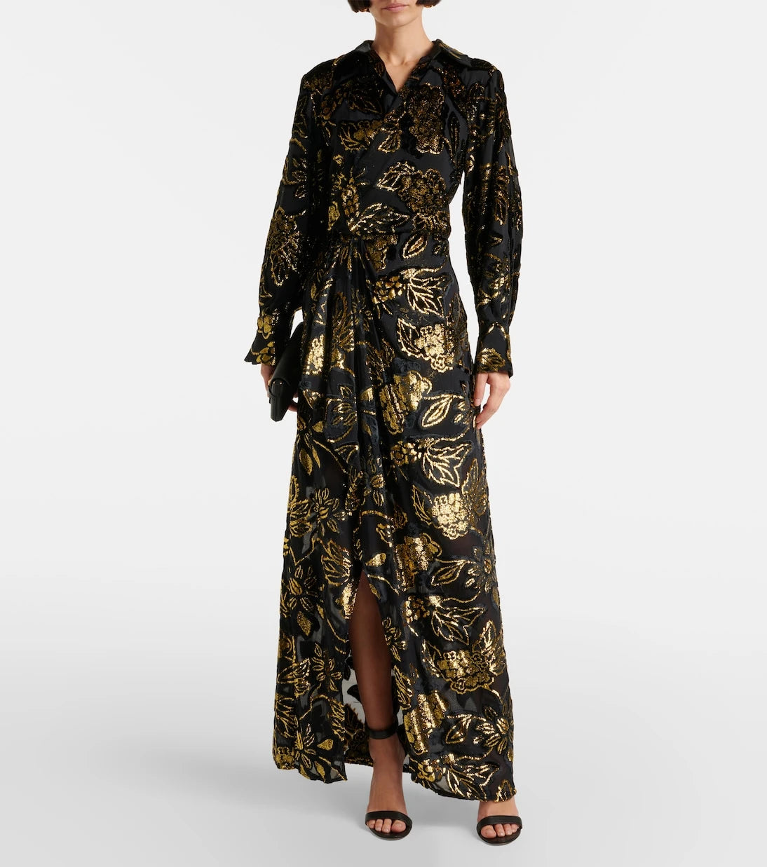 Simkhai - Marzia lamé velvet wrap dress