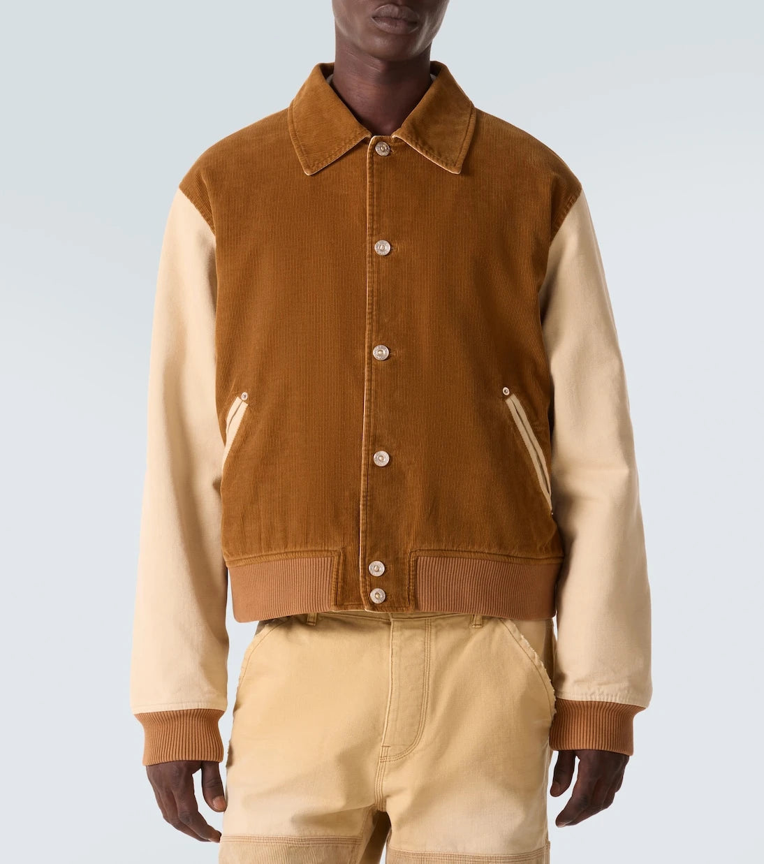 Wales Bonner - Homecoming cotton corduroy varsity jacket