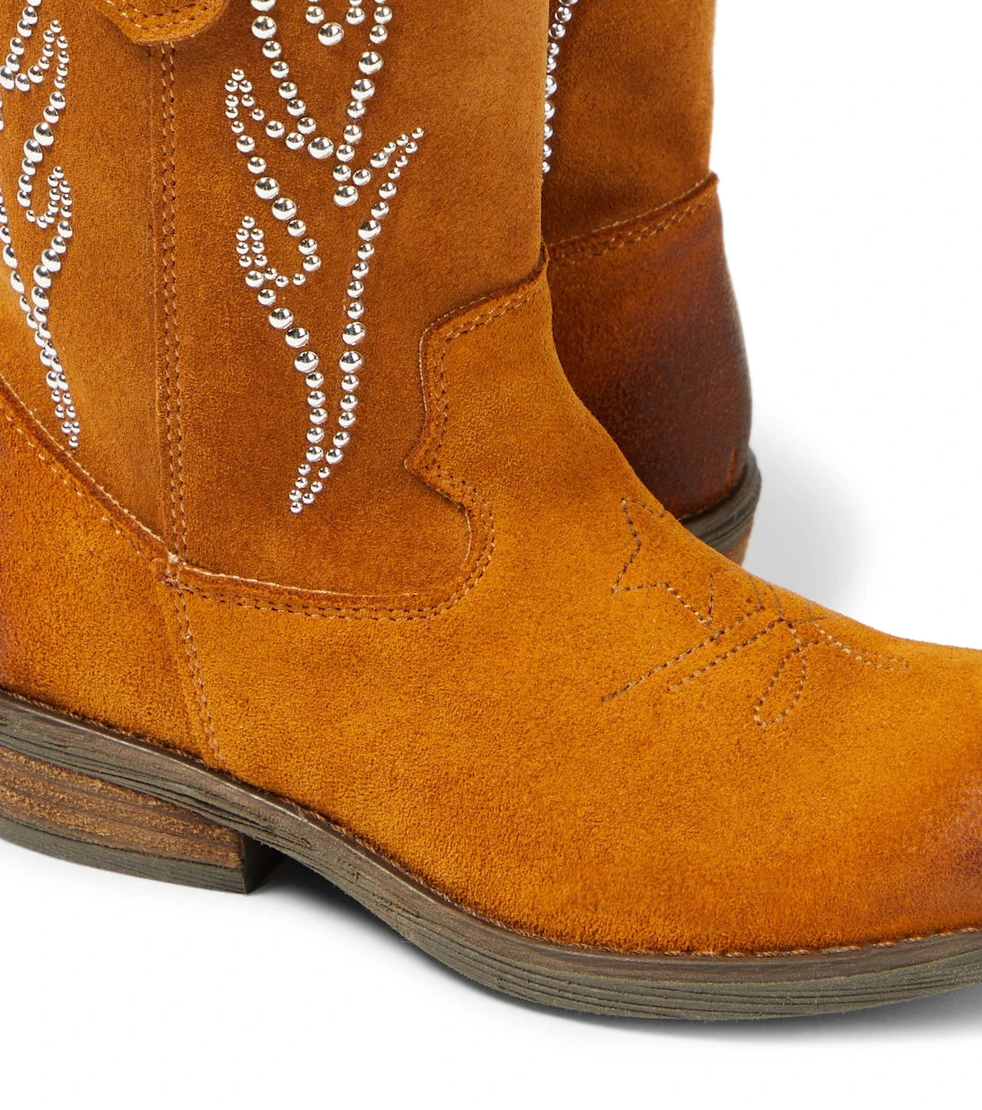 Monnalisa - Studded suede cowboy boots