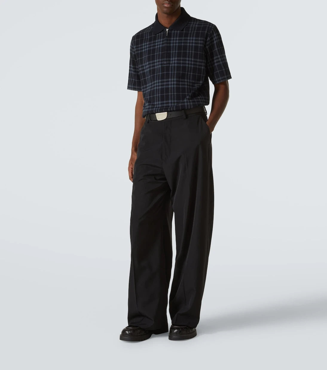 Burberry - Burberry Check cotton-blend polo shirt