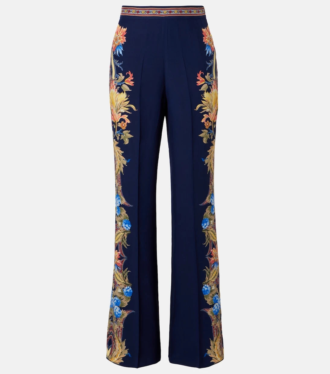 Etro - Floral silk straight pants