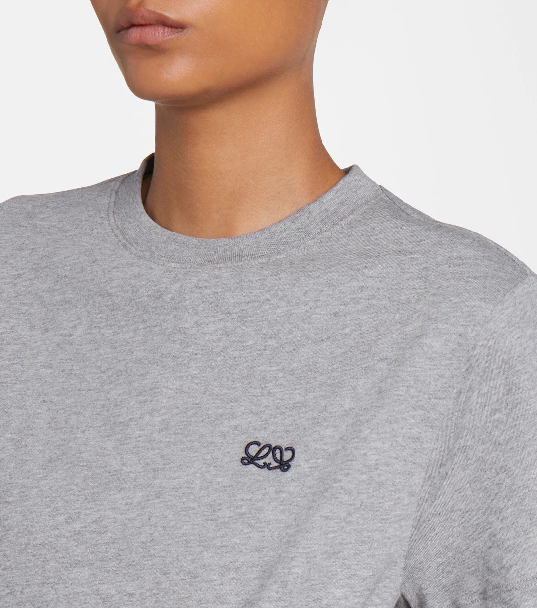 Loewe - Double L draped cotton jersey T-shirt