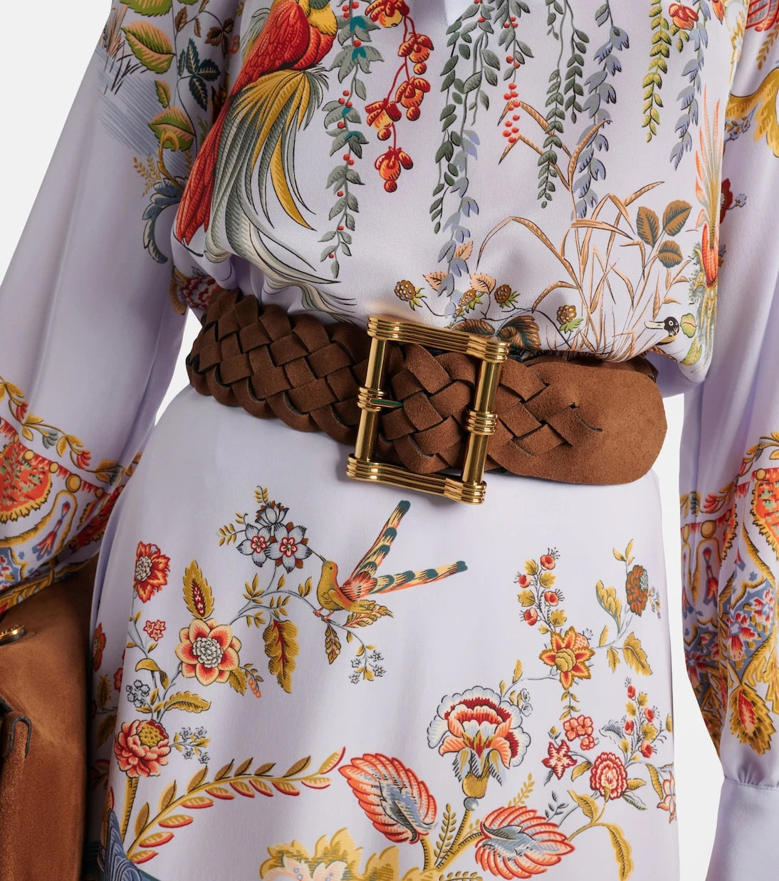 Etro - Braided reversible suede belt