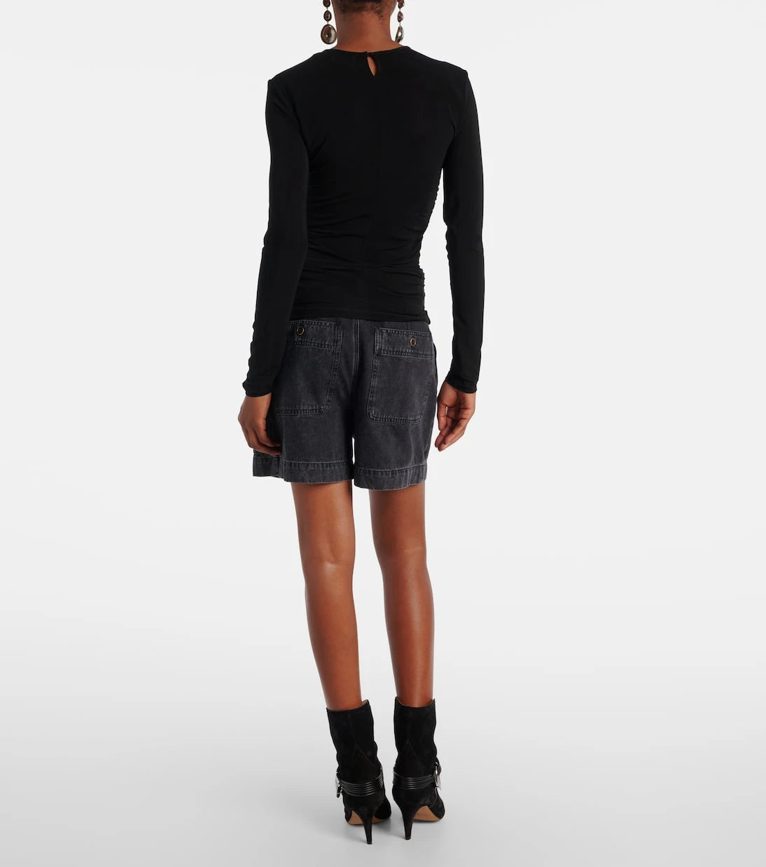 Isabel Marant - Gladice cutout gathered jersey top