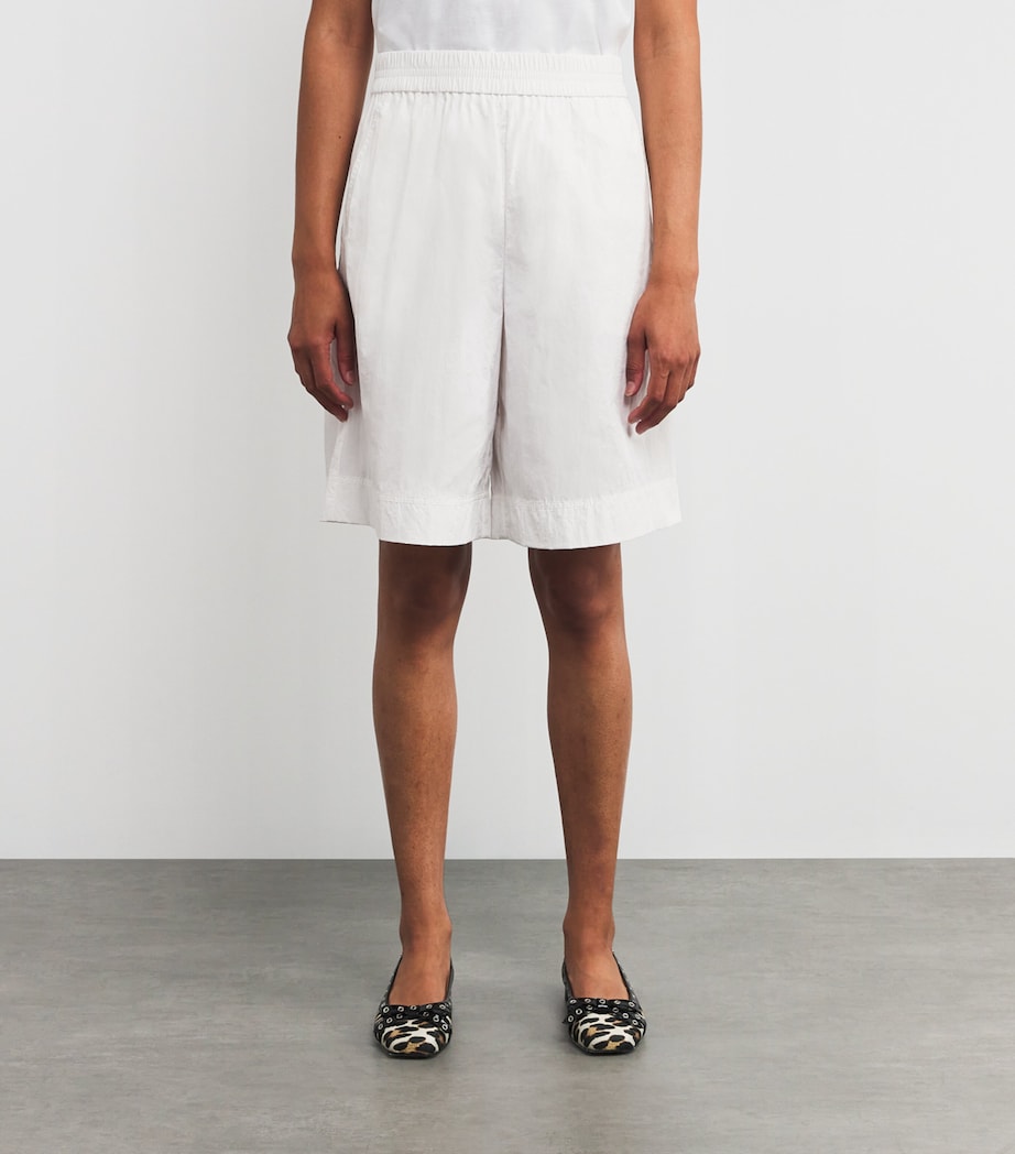 MAX&Co. White Nylon Elasticated Shorts