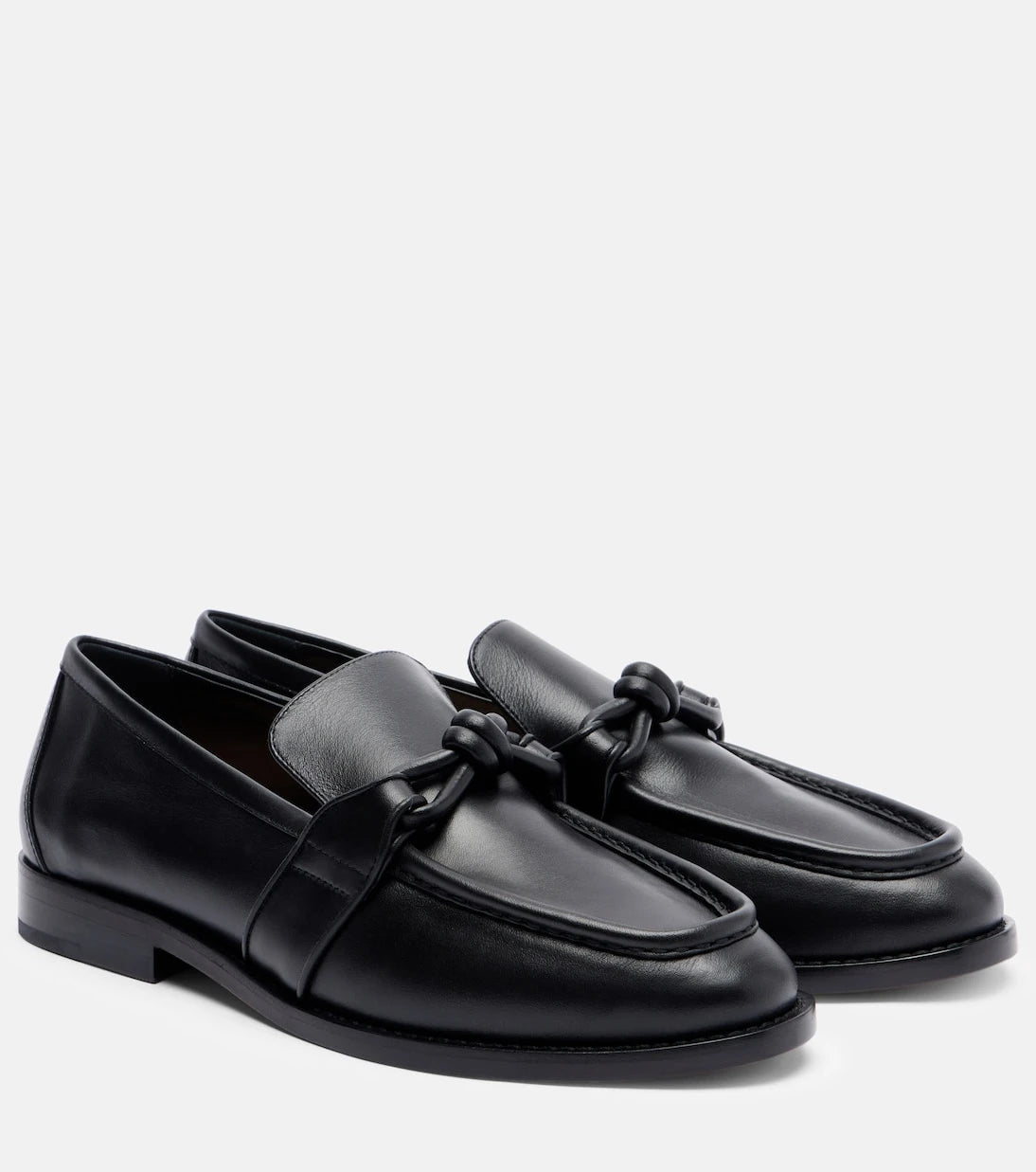 Bottega Veneta - حذاء لوفرز أستير نوت الجلدي