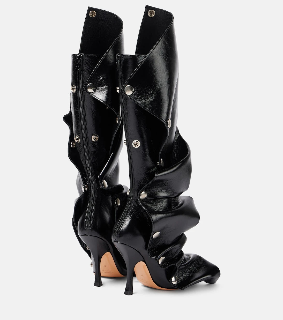 Y/Project - Snap 100 leather knee-high boots