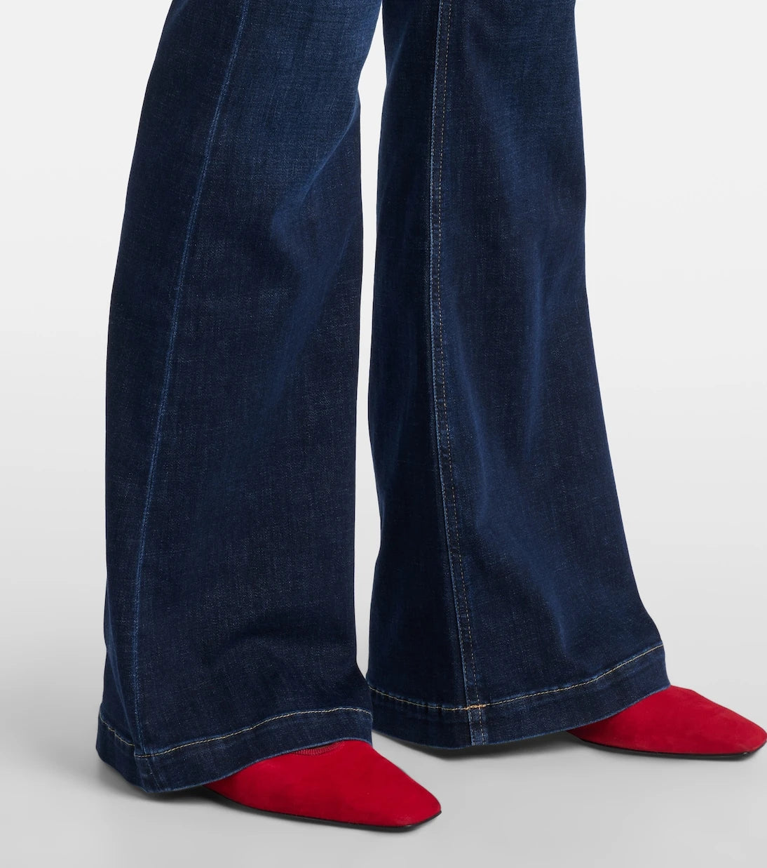 AG Jeans - بنطلون جينز تروبيا واسع بخصر مرتفع