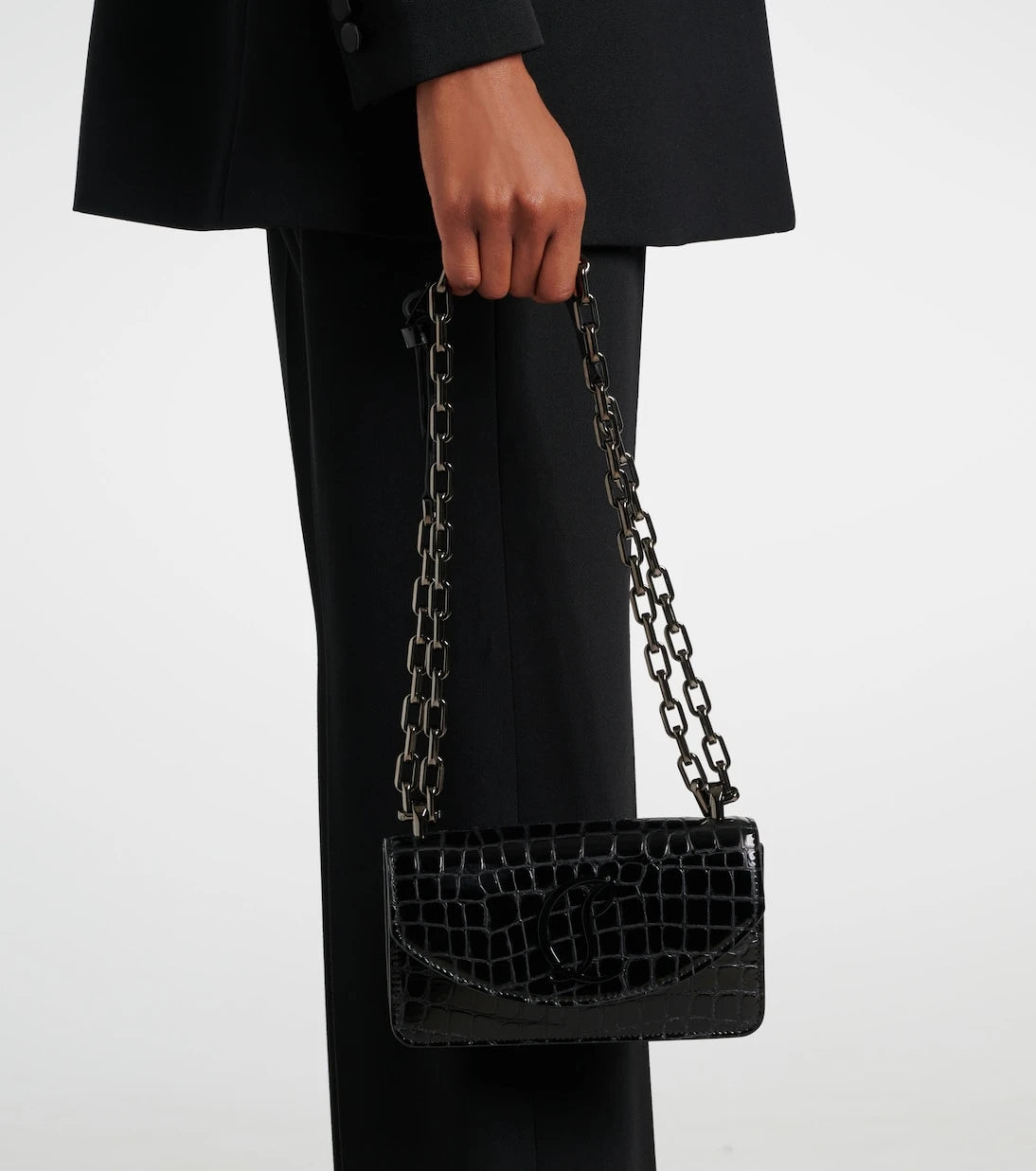 Christian Louboutin - Loubi54 croc-effect leather shoulder bag