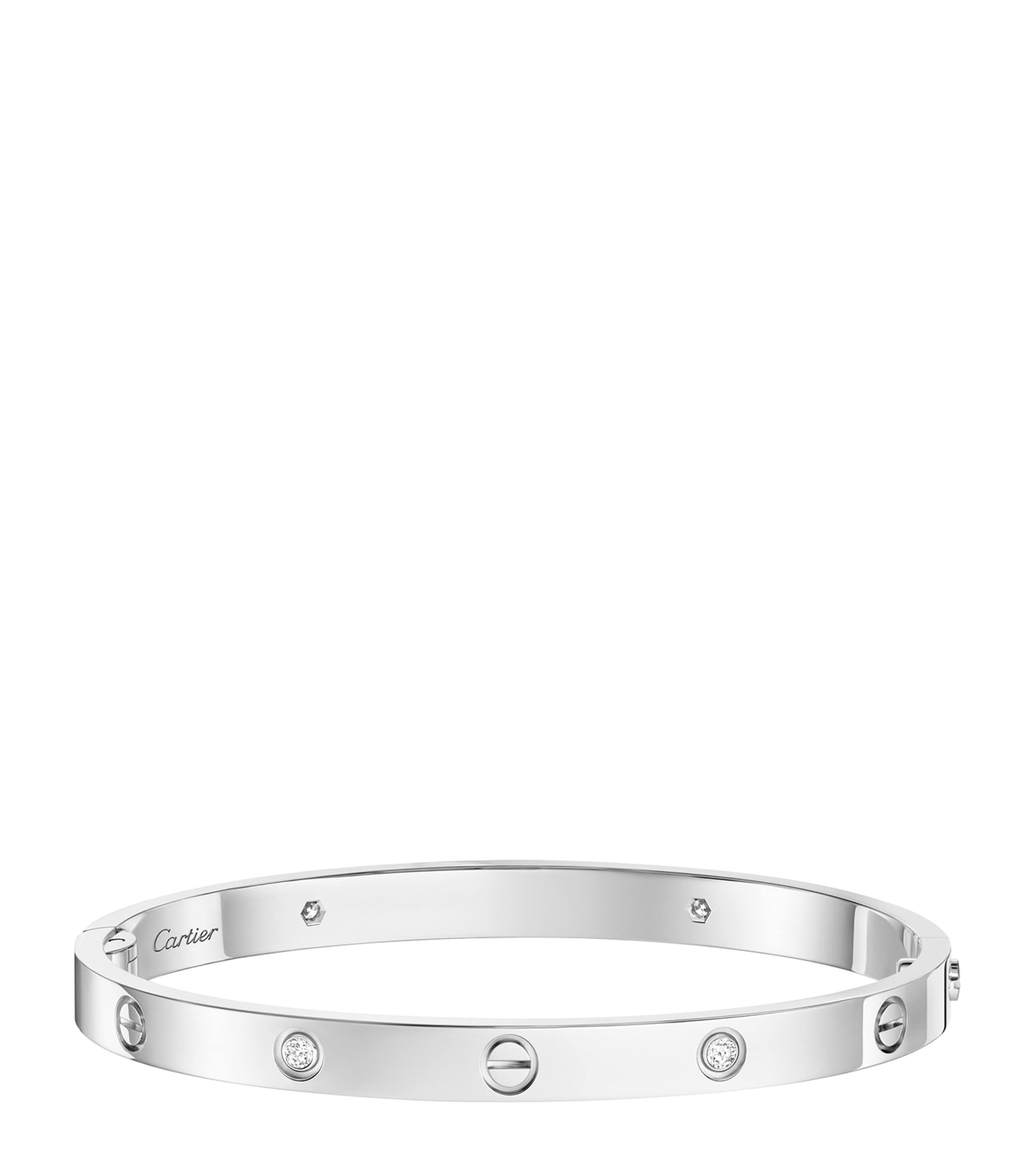 Medium White Gold and Diamond LOVE Bracelet