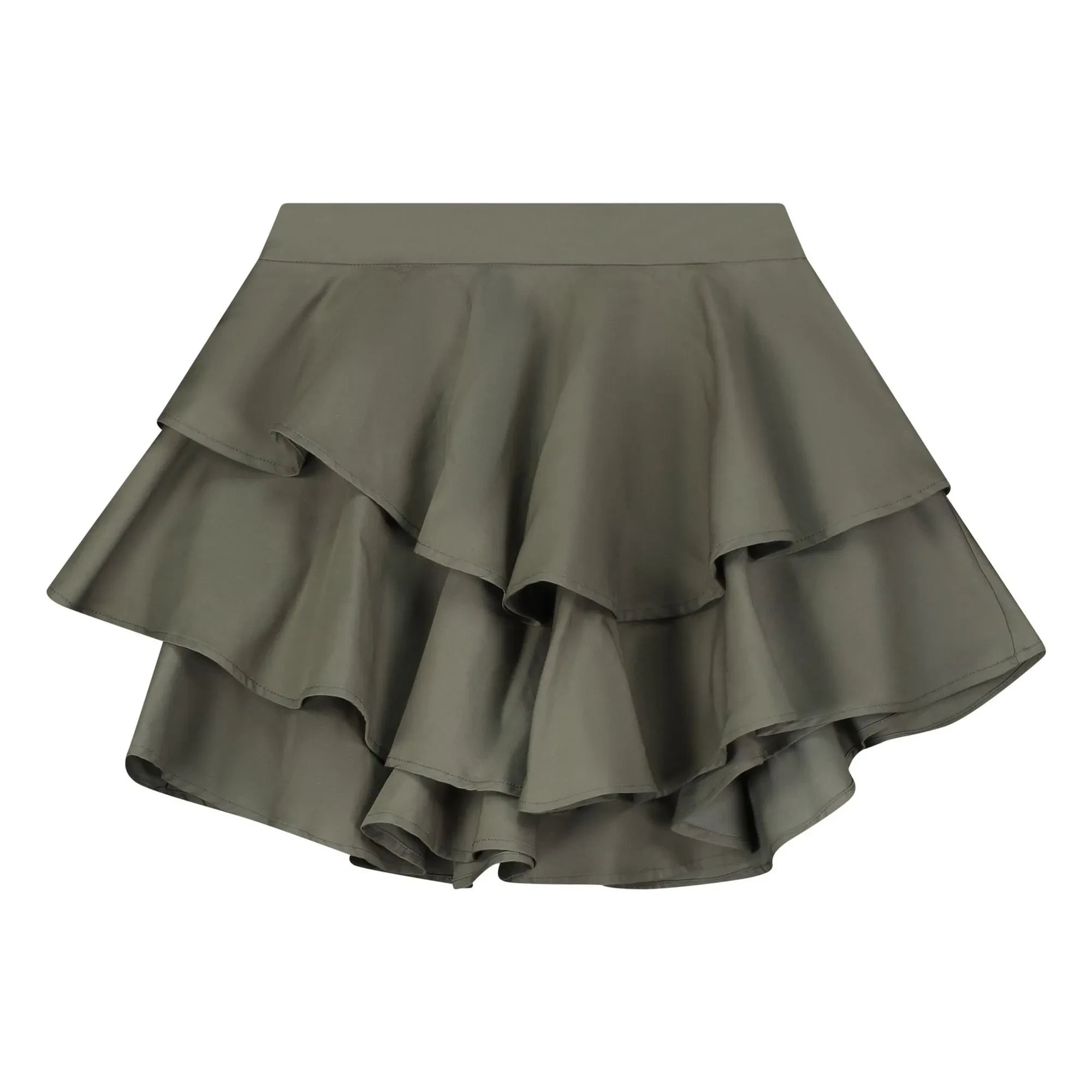 Tangerine - Ruffled skirt | Khaki