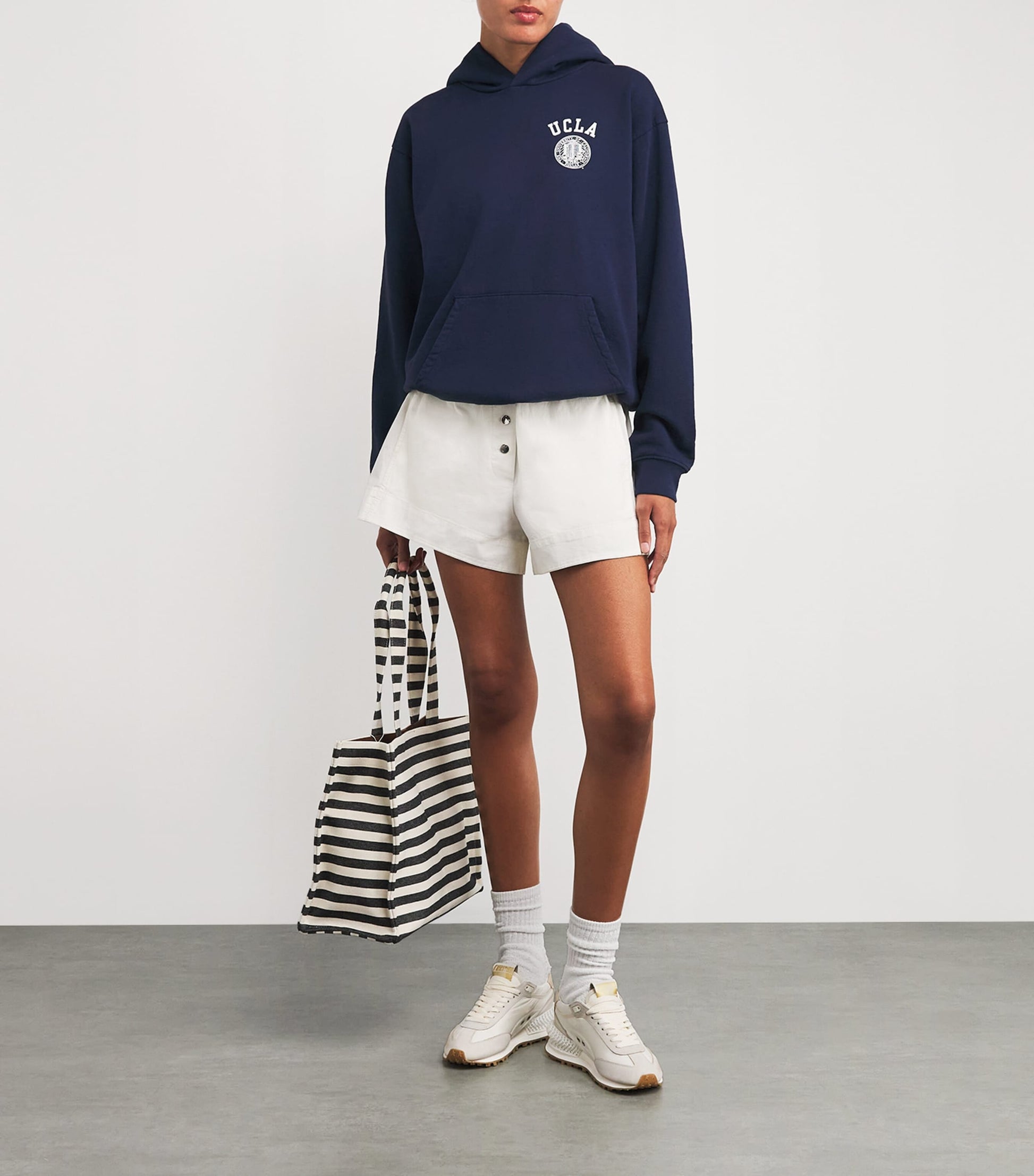 Sporty & Rich Navy UCLA Crest Hoodie