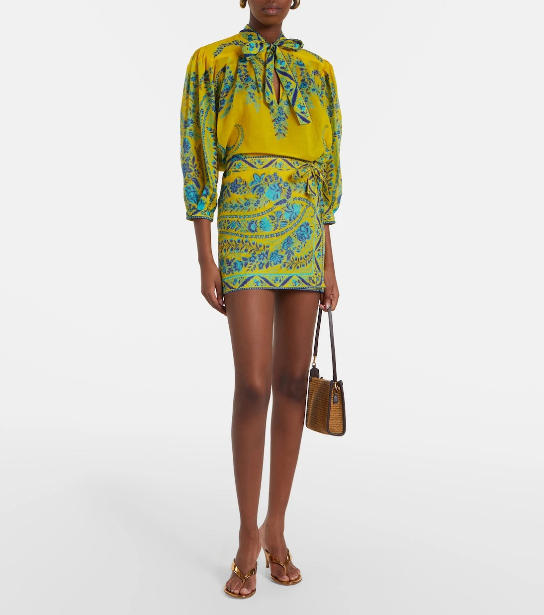Etro - Floral cotton beach cover-up