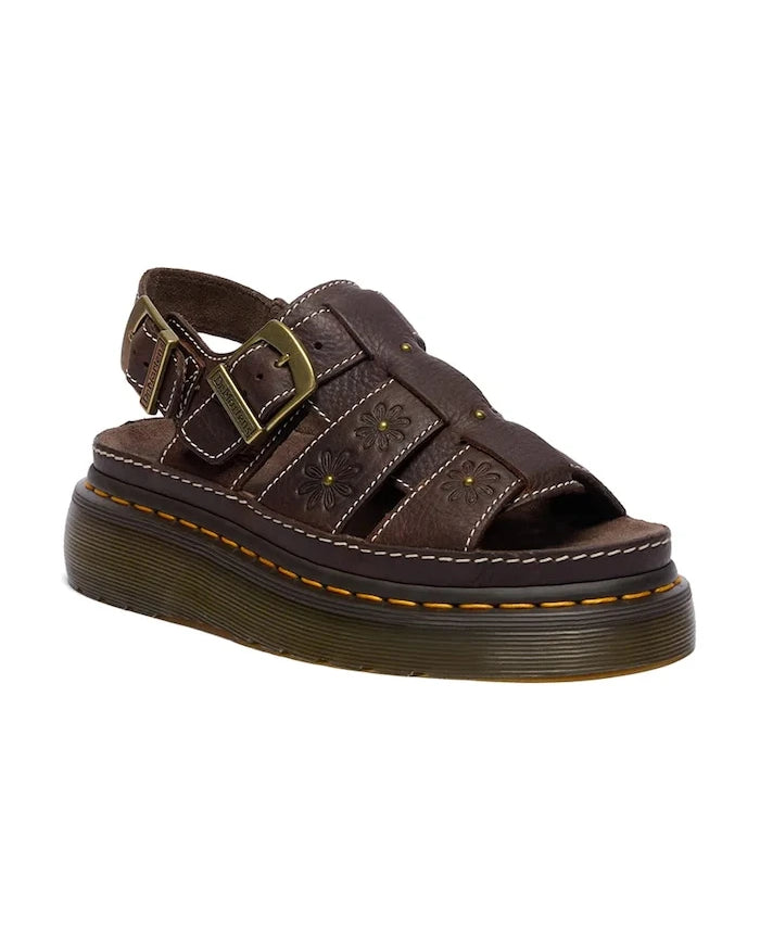 Dr. Martens platform kadın deri sandalet Wrenlie