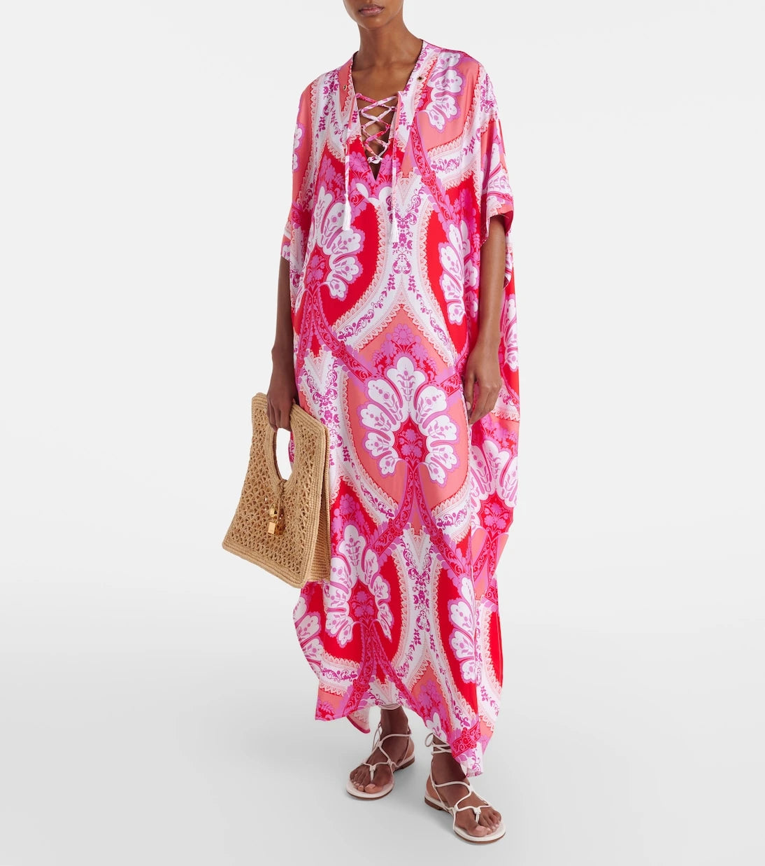 Melissa Odabash - Carlotta printed satin kaftan