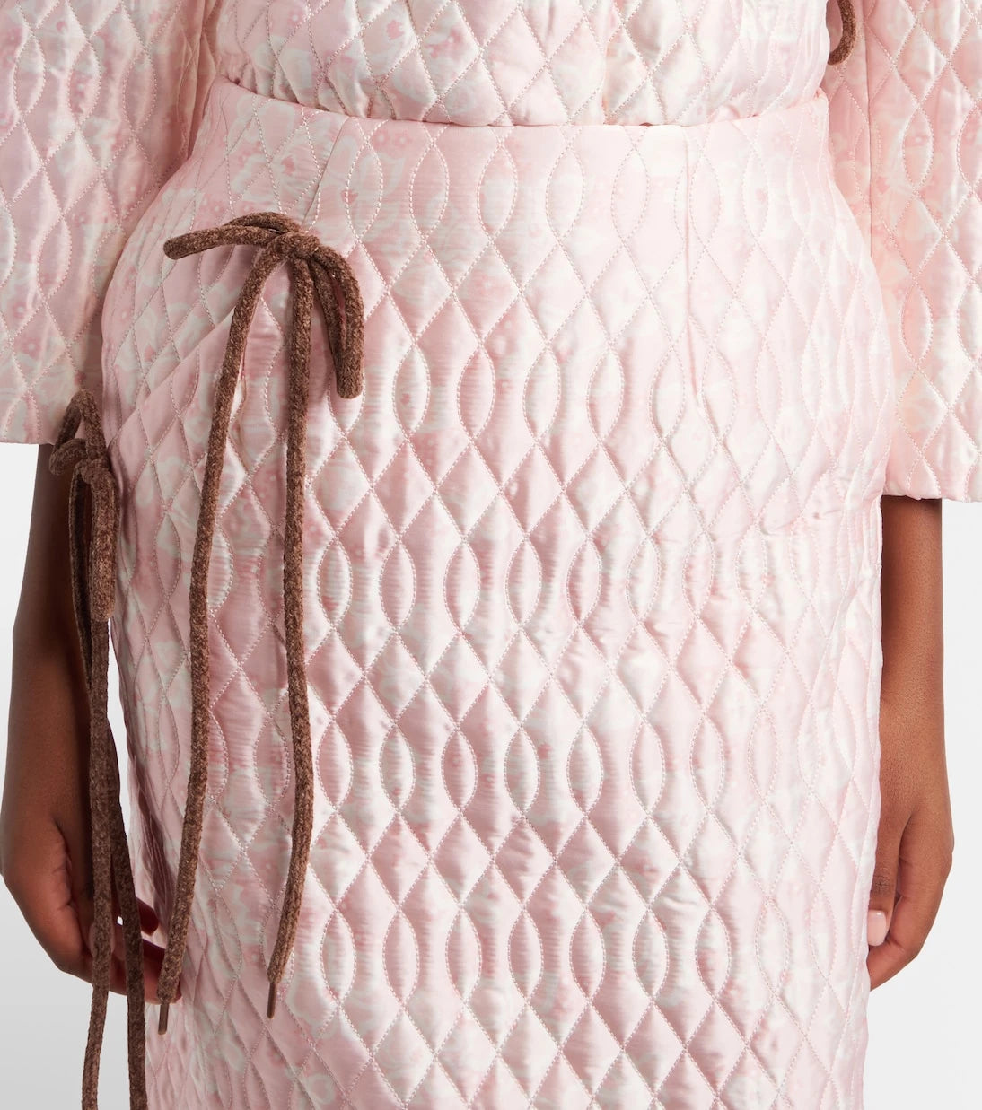 Simone Rocha - Floral quilted pencil skirt