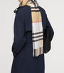 White Cashmere Contrast Check Scarf